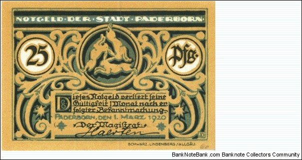 Banknote from Germany year 1920