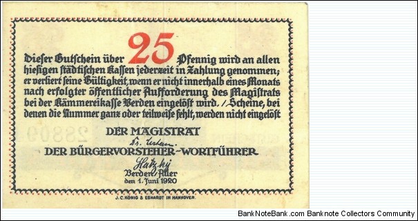 Banknote from Germany year 1921