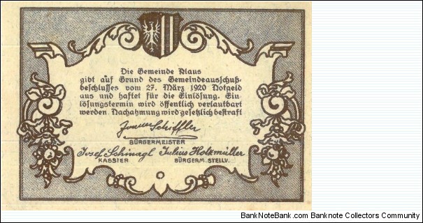 Banknote from Germany year 1920