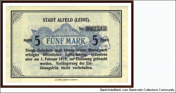 Banknote from Germany year 1918