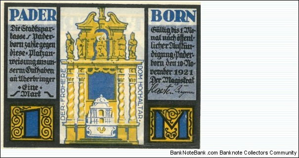 Banknote from Germany year 1921