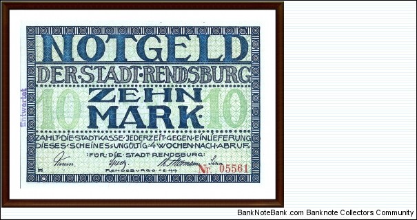 Notgeld
Rendsburg Banknote