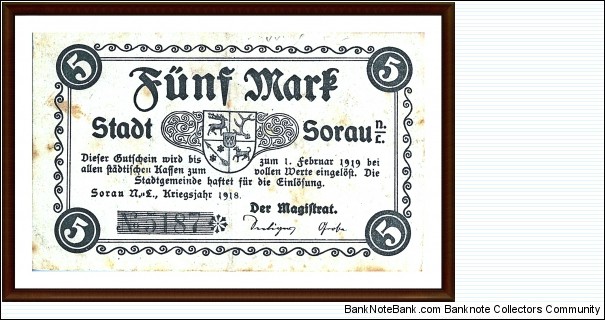 Notgeld
Sorau Banknote