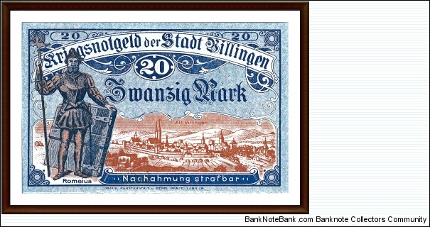 Notgeld
Villingen Banknote