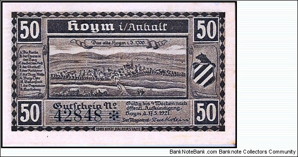 Banknote from Germany year 1921