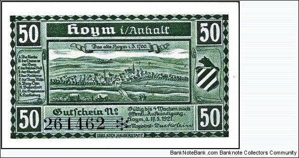 Banknote from Germany year 1921