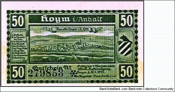 Banknote from Germany year 1921