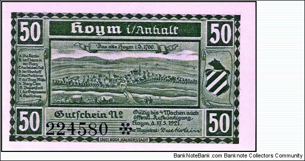 Banknote from Germany year 1921