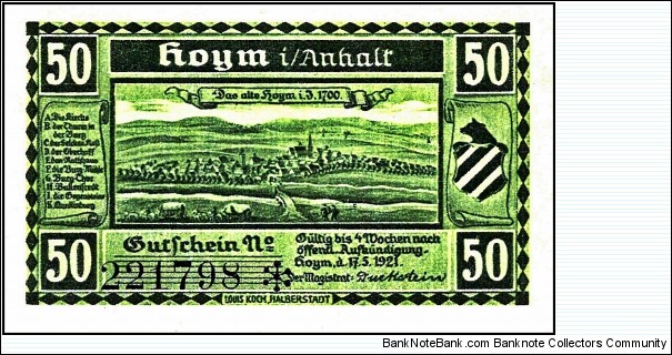 Banknote from Germany year 1921