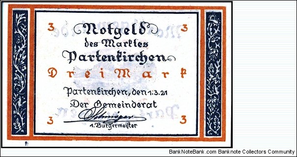 Banknote from Germany year 1921