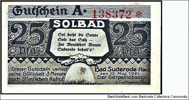 Banknote from Germany year 1921