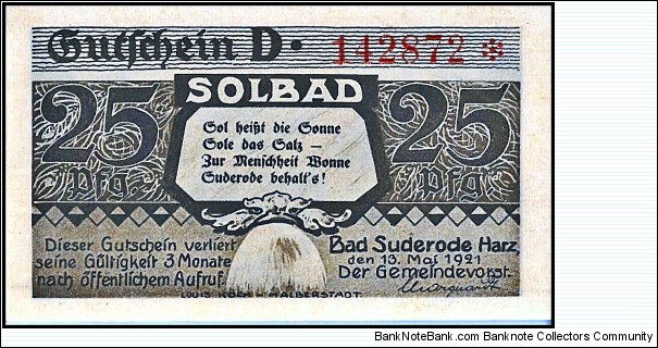 Banknote from Germany year 1921