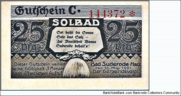 Banknote from Germany year 1921