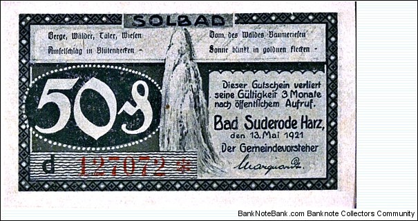 Banknote from Germany year 1921