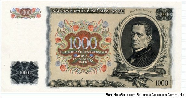 Czechoslovakia 1000 Korun - SPECIMEN Banknote