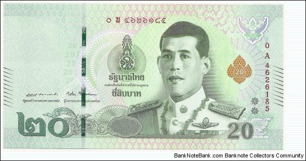 ThailandBN 20 Baht 2017-New King Banknote