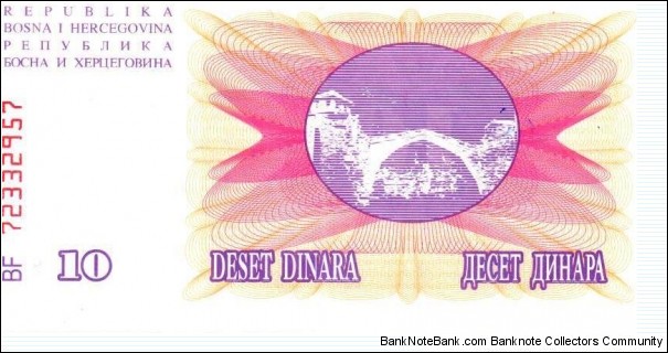 10 Dinara Banknote