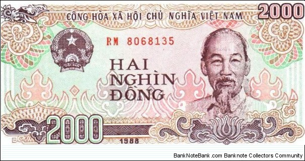 Banknote from Vietnam year 1988