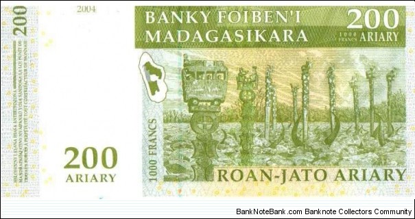 Banknote from Madagascar year 2004