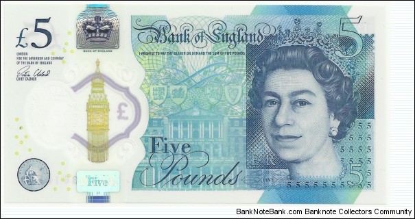 United Kingdom-BN 5 Pounds 2015-Winston Churchill Commemorative Banknote