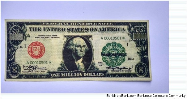 USD1 Million Silver Certificate 1928 For Sale USD1.2 Million . Banknote