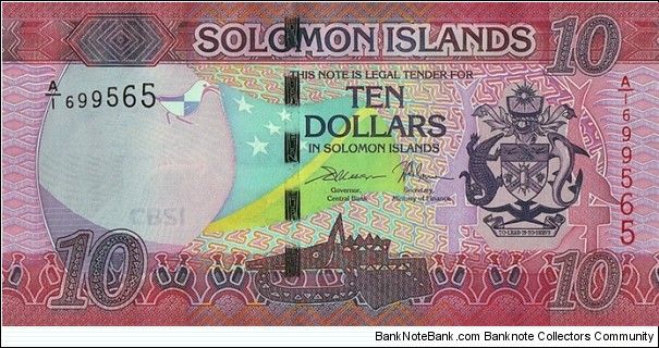 Solomon Islands N.D. (2017) 10 Dollars. Banknote