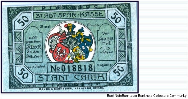 Notgeld: Canth Banknote