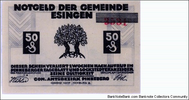 Notgeld: Esingen Banknote