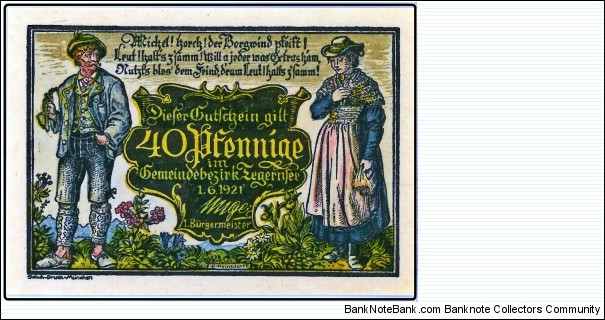 Banknote from Germany year 1921