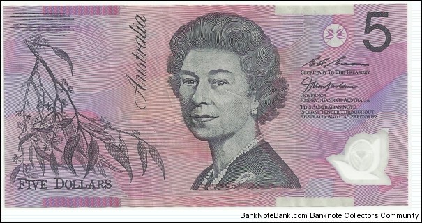 Australia 5 Dollars ND(2007)-plastic Banknote