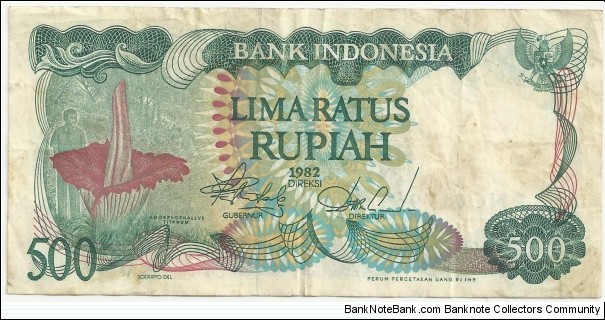 Indonesia-BN 500 Rupiah 1982 Banknote