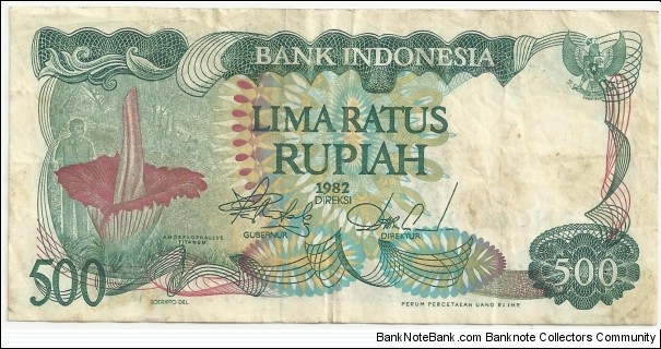 Indonesia-BN 500 Rupiah 1982 Banknote