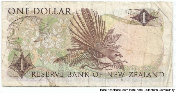 Banknote from New Zealand year 1975