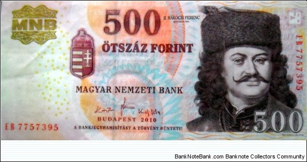 500 Forint. 2010 Banknote