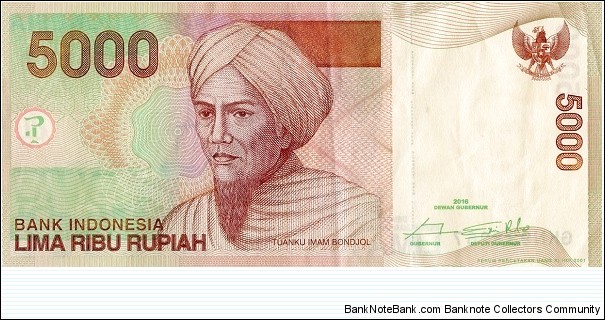 5,000 Rp - Indonesian rupiah Banknote