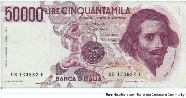 50'000 Lire - pk 107a - sign.Baffi & Stevani - 23.10.1978 Banknote