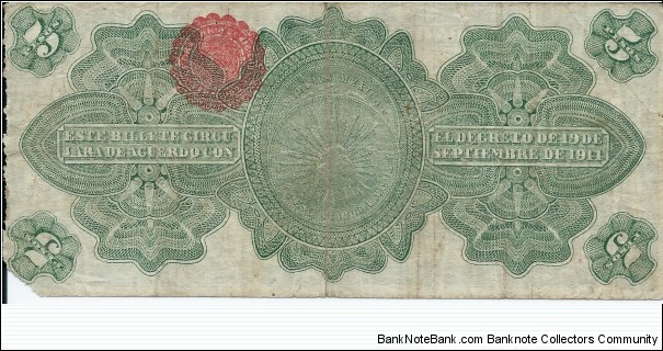 Banknote from Mexico year 1914