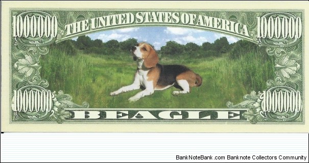 1.000.000 - Beagle - pk# NL - ACC American Art Classics - Not Legal Tender  Banknote
