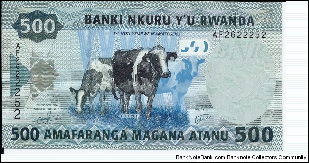  500 Francs / Amafaranga - pk 38 Banknote