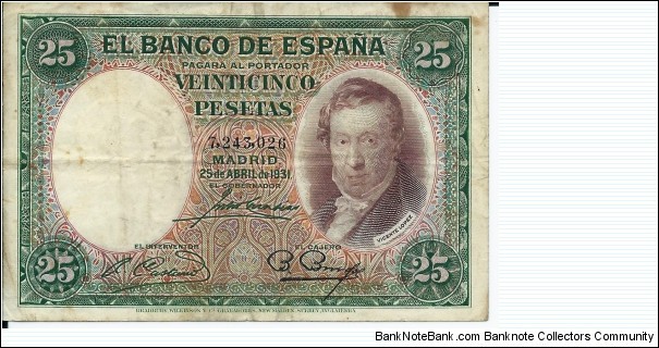 25 Pesetas - pk 31 Banknote