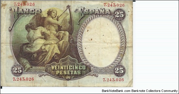 Banknote from Spain year 1931