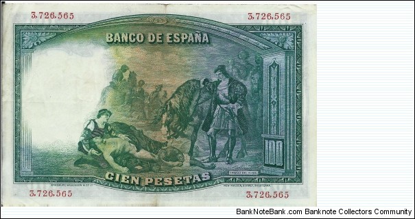 Banknote from Spain year 1931