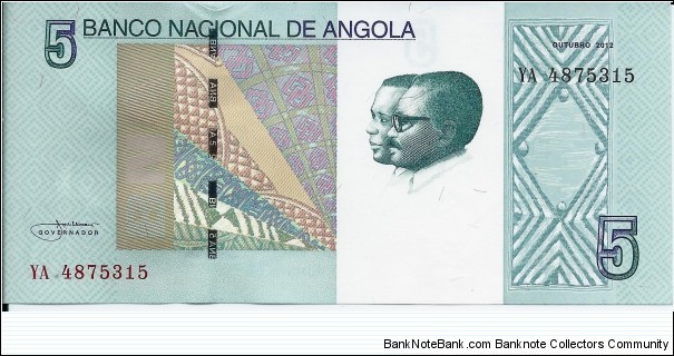 5 Kwanzas - pk 151 A Banknote