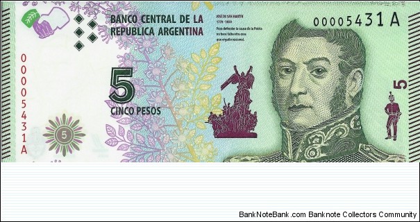 5 Pesos - pk 359 Banknote