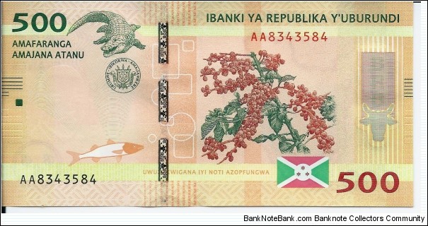 500 Francs / Amafaranga - pk 50 Banknote