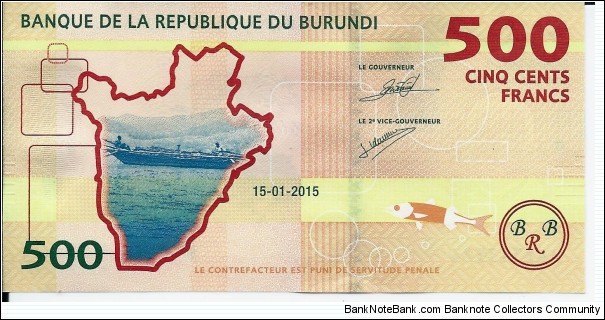 Banknote from Burundi year 2015