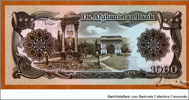 Banknote from Afghanistan year 1991