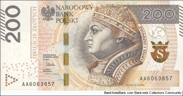 Poland 200 zlotych 2015 Banknote