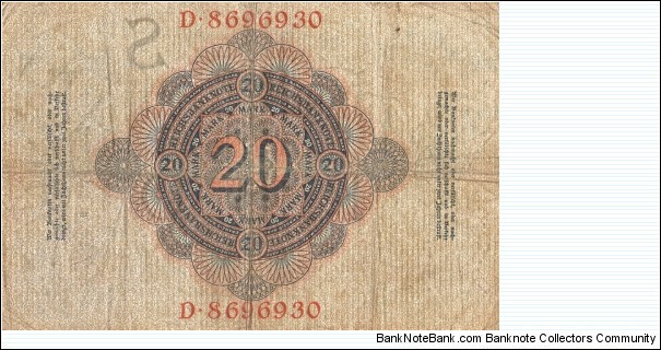 Banknote from Germany year 1909