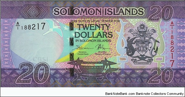 Solomon Islands N.D. 20 Dollars. Banknote
